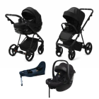 Mee-Go Milano Quantum 3-in-1 Plus Base Travel System - Carbon Black