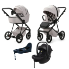 Mee-go Milano EVO 3 in 1 Plus Base Travel System - Biscuit