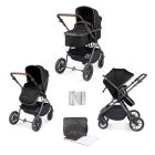 Ickle Bubba Cosmo 2 In 1 Pushchair - Gunmetal/Black/Tan