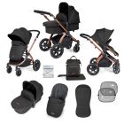 Ickle Bubba Stomp Luxe 2 In 1 Pushchair & Carrycot - Bronze/Midnight/Black