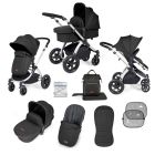 Ickle Bubba Stomp Luxe 2 In 1 Pushchair & Carrycot - Silver/Midnight/Black