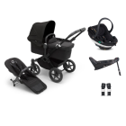 Bugaboo Donkey 5 Mono Complete Pushchair with BeSafe Go Beyond Black Cab Car Seat and Base - Midnight Black