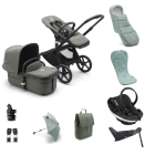 Bugaboo Fox 5 Complete Pushchair Bundle with BeSafe Go Beyond Anthracite Mesh Car Seat and Base - Black/Forest Green