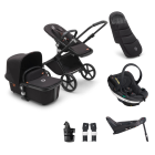 Bugaboo Fox Cub Stroller Bundle with BeSafe Go Beyond Anthracite Mesh Car Seat and Base - Midnight Black