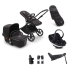 Bugaboo Fox Cub Stroller Bundle with BeSafe Go Beyond Black Cab Car Seat and Base - Midnight Black