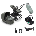 Bugaboo Fox Cub Stroller Bundle with BeSafe Go Beyond Black Cab Car Seat and Base - Forest Green