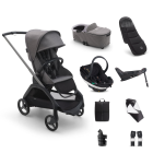 Bugaboo Dragonfly Pushchair Bundle with BeSafe Go Beyond Black Cab Car Seat and Base - Graphite/Grey Melange