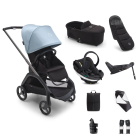 Bugaboo Dragonfly Pushchair Bundle with BeSafe Go Beyond Anthracite Mesh Car Seat and Base - Graphite/Midnight Black/Skyline Blue