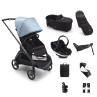 Bugaboo Dragonfly Pushchair Bundle with BeSafe Go Beyond Black Cab Car Seat and Base - Graphite/Midnight Black/Skyline Blue