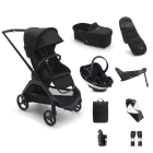 Bugaboo Dragonfly Pushchair Bundle with BeSafe Go Beyond Black Cab Car Seat and Base - Black/Midnight Black