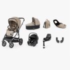 BabyStyle Oyster 3 Luxury 7 Piece Maxi Cosi Pebble 360 Travel System Bundle - Butterscotch