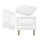 Gaia Baby Serena Bedside Crib Add-On - White/Natural Legs