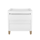 Gaia Baby Serena Dresser - White/Natural Legs