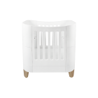 Gaia Baby Serena Mini Cot - White/Natural Legs