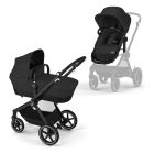 Cybex EOS LUX 2-in-1 Pushchair - Moon Black (Black Frame)