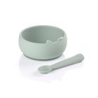 Jane Silicone Bowl and Spoon Set - Mint