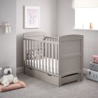 Obaby Grace Mini Cot Bed & Underdrawer - Warm Grey