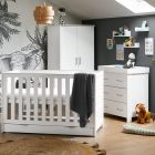 Obaby Nika 3 Piece Room Set & Underdrawer - White Wash