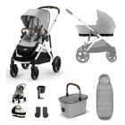 Cybex Gazelle S Lux Pushchair 9 Piece Bundle - Lava Grey (Silver Frame)