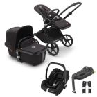 Bugaboo Fox Cub Complete Stroller + Cabriofix i-Size Car Seat & Base - Black/Midnight Black