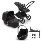 Bugaboo Fox Cub Complete Stroller + Cloud T i-Size Plus Car Seat & Base - Black/Midnight Black