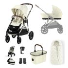 Cybex Gazelle S Lux Pushchair 9 Piece Bundle - Seashell Beige (Taupe Frame)