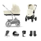 Cybex Talos S Lux Pushchair 8 Piece Bundle - Seashell Beige (Taupe Frame)