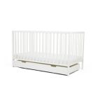 Ickle Bubba Hartley Classic Cot, Under Drawer and Premium Sprung Mattress - White