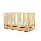 Ickle Bubba Hartley Classic Cot, Under Drawer and Premium Sprung Mattress - Pine