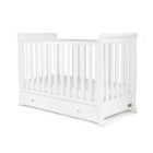 Ickle Bubba Snowdon Mini Cot Bed and Fibre Mattress - White