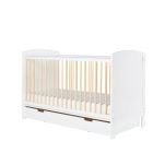 Ickle Bubba Coleby Classic Cot Bed & Under Drawer - Scandi White