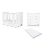 Ickle Bubba Snowdon 4 in 1 Mini 2 Piece Furniture Set and Fibre Mattress - White