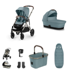 Cybex Gazelle S Lux Pushchair 9 Piece Bundle - Stormy Blue (Taupe Frame)