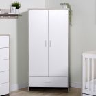 Ickle Bubba Pembrey Wardrobe - Ash Grey & White