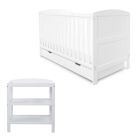 Ickle Bubba Coleby Classic 2 Piece Furniture Set and All Seasons Premium Pocket Sprung Mattress  - White