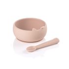 Jane Silicone Bowl and Spoon Set - Pale