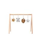 The Little Green Sheep Wooden A-Frame Baby Play Gym & Charms Set - Bunny Love