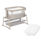 Maxi Cosi Iora Air Co-Sleeper + Bedsheets - Classic Beige