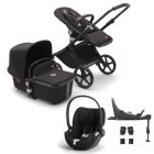 Bugaboo Fox Cub Complete Stroller + Cloud T i-Size Car Seat & Base - Black/Midnight Black