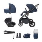 Babymore Chia Travel System Pecan with Base - Midnight Blue