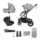 Babymore Chia Travel System Pecan with Base - Pearl Grey