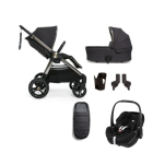 Mamas & Papas Ocarro Pushchair 6 Piece Maxi Cosi Pebble 360 Pro2 Car Seat Bundle - Onyx