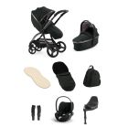 egg3 Luxury Pushchair and Cybex CloudT i-Size Car Seat and Base Bundle - Black Olive