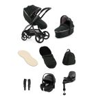 egg3 Luxury Pushchair and Pebble 360 Pro i-Size Car Seat and Base Bundle - Black Olive