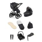 egg3 Luxury Pushchair and Cabriofix i-Size Car Seat and Base Bundle - Carbonitee