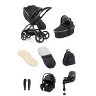 egg3 Luxury Pushchair and Pebble 360 Pro i-Size Car Seat and Base Bundle - Carbonitee