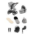 egg3 Luxury Pushchair and Pebble 360 i-Size Car Seat and Base Bundle - Glacier