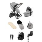 egg3 Luxury Pushchair and Pebble 360 Pro i-Size Car Seat and Base Bundle - Glacier