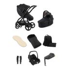 egg3 Luxury Pushchair and Cabriofix i-Size Car Seat and Base Special Edition Bundle - Houndstooth Black