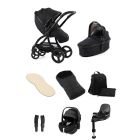 egg3 Luxury Pushchair and Pebble 360 Pro i-Size Car Seat and Base Special Edition Bundle - Houndstooth Black